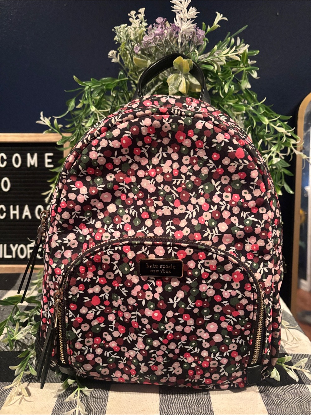 Kate Spade New York DAWN PARK AVE FLORAL MEDIUM BACKPACK